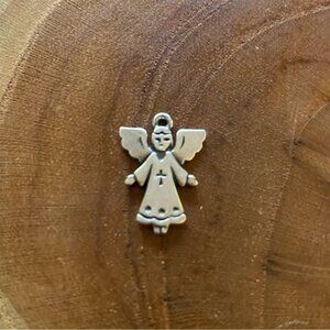 RETIRED James Avery Adorned Angel Charm, Sterling Silver